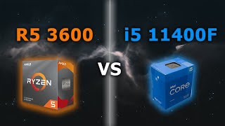 AMD Ryzen 5 3600 vs i5 11400F in 6 Gaming Benchmarks [upl. by Dillie913]