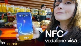 NFC vodafone prueba en MWC [upl. by Vivle]