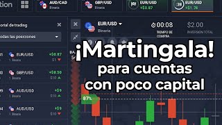 Cómo se usa el MARTINGALA  Ganar dinero aún con perdidas  señales binarias en IQ [upl. by Kinimod46]