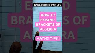 How to EXPAND BRACKETS of ALGEBRAS expand brackets algebra algebratricks shortsfeed [upl. by Wengert]