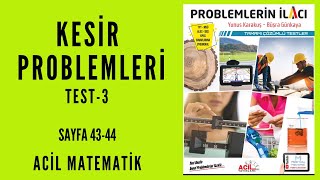 PROBLEMLERİN İLACI SORU BANKASI Acil MatematikSayfa 4344 [upl. by Esir]