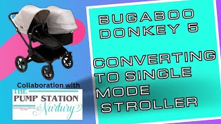 Bugaboo Donkey 5 Stroller Converting to Single Mode [upl. by Iran]