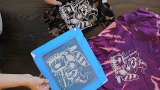 Making my Own Bleached and Screen Printed Shirts with EZScreenPrint [upl. by Wolsky]