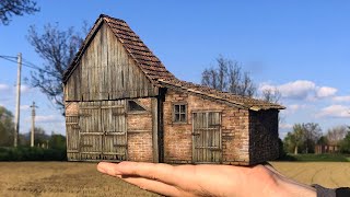 Painting A Miniature Barn Made From Styrofoam [upl. by Naida]