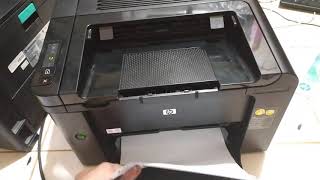 Test Demo page HP LaserJet P1606dn  Catridge blm direfill [upl. by Lodge]