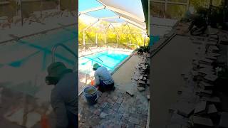 Pool Deck Paver Repair Transformation Satisfying Before amp After [upl. by Anissa]