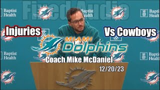 Coach Mike McDaniel Condensed Interview Vs Cowboys FIXED AUDIO Injuries Miami Dolphins amp IMO [upl. by Briny]