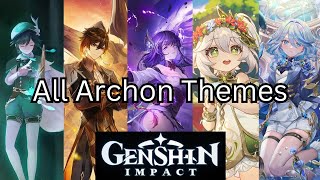 All Archon Themes  Genshin Impact [upl. by Kenaz]