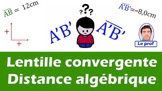 Distance algébrique  optique 1ère spécialité [upl. by Wrdna200]