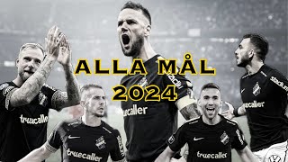 AIKs ALLA MÅL I ALLSVENSKAN 2024 [upl. by Demitria]