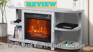 TV Stand amp 18quot Electric Fireplace Heater  Watch Before You Buy Review 2024 [upl. by Ulric360]