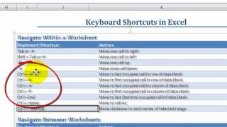 Excel Keyboard Shortcuts for Navigating Between Cells Worksheets and Programs [upl. by Laiceps881]