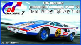 Gran Turismo 7  Lamborghini Countach LP400 74  Grand Valley Tune  Fully Upgraded [upl. by Eelatan]