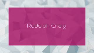 Rudolph Craig  appearance [upl. by Gilboa]