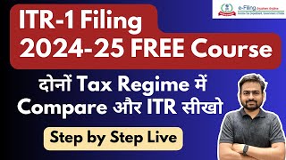 ITR 1 Filing Online 202425  How to File ITR 1 under Old Tax Regime vs New Tax Regime  ITR 1 File [upl. by Akisey287]