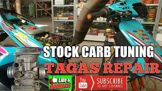 HOW TO FIX OVERFLOWING STOCK CARB ON A YAMAHA MIO [upl. by Savadove]