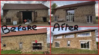 Rénovation complète de grange en 10 minutes  TIMELAPSE  Transformation dune ancienne ferme [upl. by Mannie]