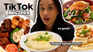 i tried viral middle eastern tiktok recipes [upl. by Aliza601]