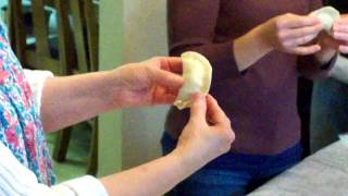 How to fill pierogi and seal edges with decorative twist [upl. by Nguyen]