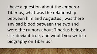 What was the relationship between Augustus and Tiberius [upl. by Euqinwahs523]