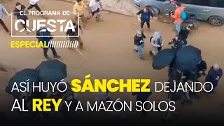 Así huyó Sánchez dejando al Rey y Mazón solos recibiendo los insultos de las víctimas de la DANA [upl. by Araek]