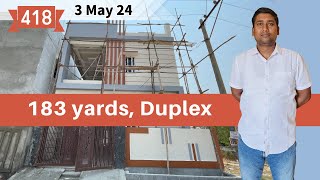 Video No418  183 yards Duplex house for sale in Chiryal near ECIL Hyderabad [upl. by Wiersma]