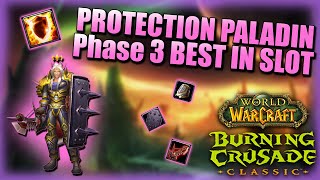 TBC Classic Protection Paladin Phase 3 Best in Slot [upl. by Nnainot633]