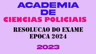 Resolução de exame de admissão de Matemática Academia de Ciências Polícias ACIPOL 2023 [upl. by Lyram381]