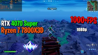 RTX 4070  Ryzen 7 7800X3D  Chapter 5 season 2  Unreal rank  Performance mode  1080p  1000FPS [upl. by Schear]