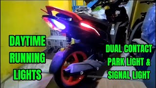 how to install dual led running light park light with signal light mio i 125 yamaha m3 ledlight [upl. by Tabb75]