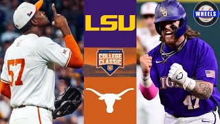 3 LSU vs 15 Texas Great Game  Astros Foundation College Classic  2024 College Baseball [upl. by Atnas]