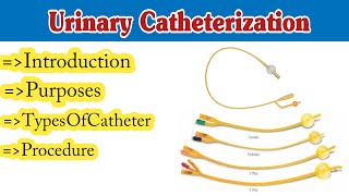 Urinary Catheterization Procedure  Types Of Catheter [upl. by Lady]