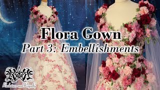 Adding Floral Appliques amp Cape Sleeves To A Gown  Flora Gown Part 3 [upl. by Caitrin]