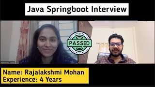 Java Spring Boot 4 Years Experience Interview [upl. by Ayahs]