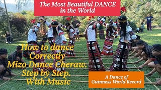 Cheraw Dance  Bamboo Dance Step by Step Kantluang [upl. by Amiaj]