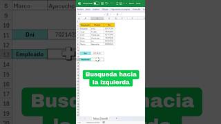 🔎Buscar un dato hacia la Izquierda Indice  Coincidir exceltips exceltutorial [upl. by Nuahsed]