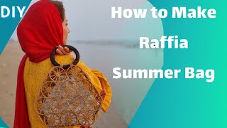 DIY Learn How to Make Paper Yarn Summer Bag  Easy Raffia Bag  DIY Tutorial [upl. by Anak339]