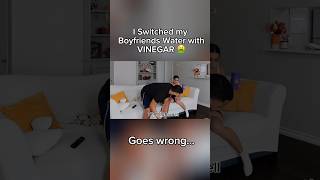 Vinegar prank on Boyfriend 🤣🤮 viralvideo mcnrachell funny prank boyfriendprank shorts [upl. by Comras]