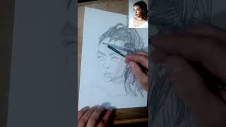 Drawing a girl from photo reference art artpractice portrait drawing pencildrawing [upl. by Orrin859]