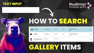 Power Apps Tutorial How to Search Data in a Gallery From a Text Input  Beginners Guide [upl. by Ahsaeyt]