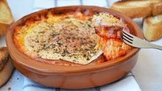 Baked Provolone with Tomato Sauce Basil amp Oregano  Easy Provolone Cheese Appetizer Recipe [upl. by Ellinger]