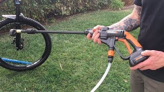 Worx Cordless Pressure Washer Test Bike Washing Made Easy [upl. by Ricard]