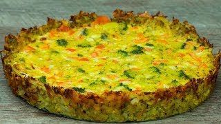 Torta salata di broccoli e formaggio senza farina  SaporitoTV [upl. by Randa273]