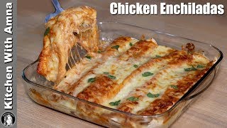 Chicken Enchiladas Recipe With Red Sauce  Easy Mexican Food Recipes  Kitchen With Amna [upl. by Modern533]