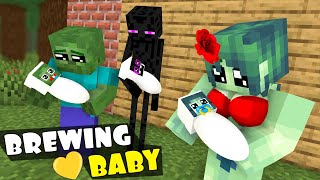 Monster School  BREWING BABY CHALLENGE  Minecraft Animation [upl. by Gerda]