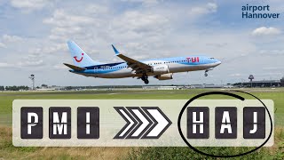 TUIfly landing at Hannover airport HAJ  Boeing 737MAX8 [upl. by Krigsman]