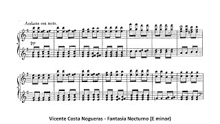 Vicente Costa Nogueras  Fantasia Nocturno E minor [upl. by Leisha]