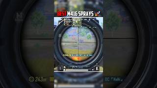 BEST M416 SPRAYS 🚀  shorts viral gaming bgmi [upl. by Enixam]