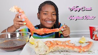 King Crab Seafood Boil Mukbang with Bloves Spicy Sauce [upl. by Dressler]