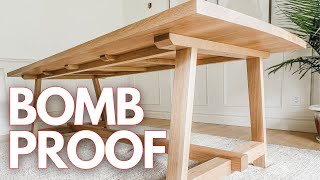 How To Build An Oak Dining Table That Last Generations  Plans Available [upl. by Dugaid]